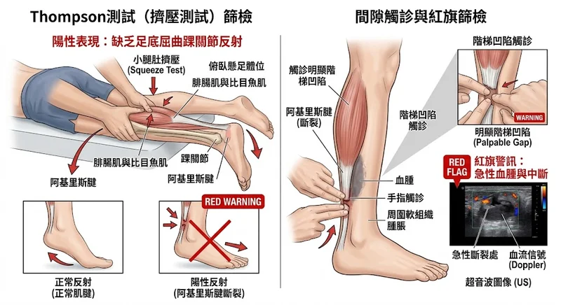 急性阿基里斯腱斷裂紅旗篩檢圖
