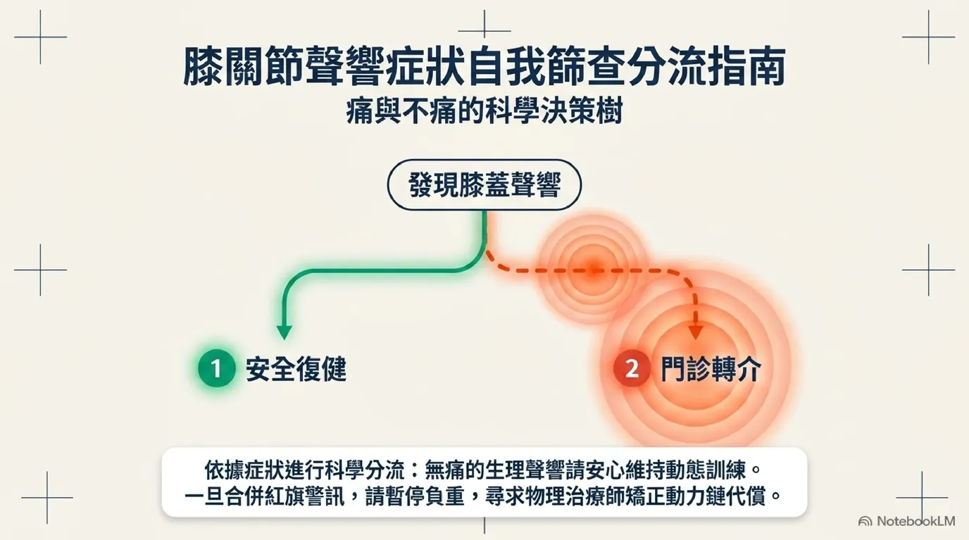 膝關節聲響症狀自我篩查指南與分流決策樹