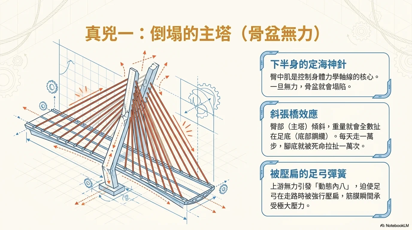 斜張橋主塔與鋼纜示意圖